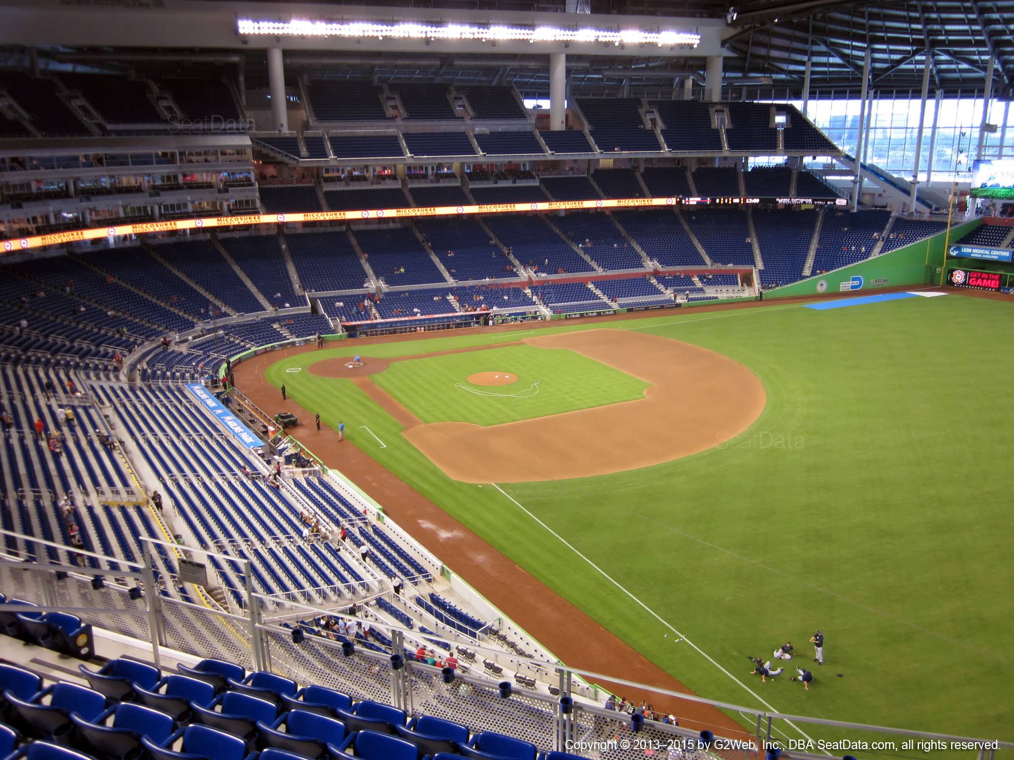 Seat view from section 303 at Marlins Park, home of the Miami Marlins