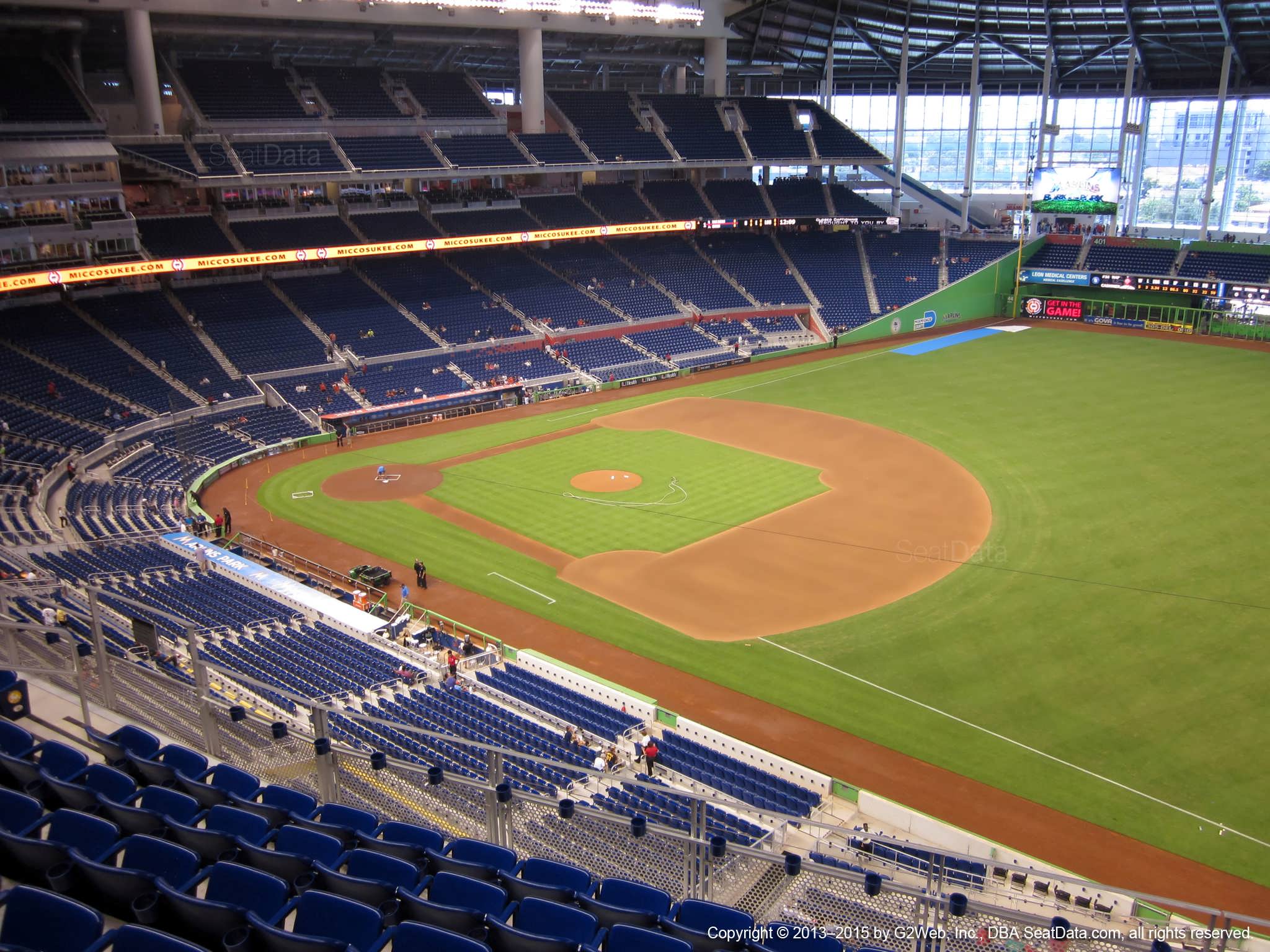 Seat view from section 305 at Marlins Park, home of the Miami Marlins