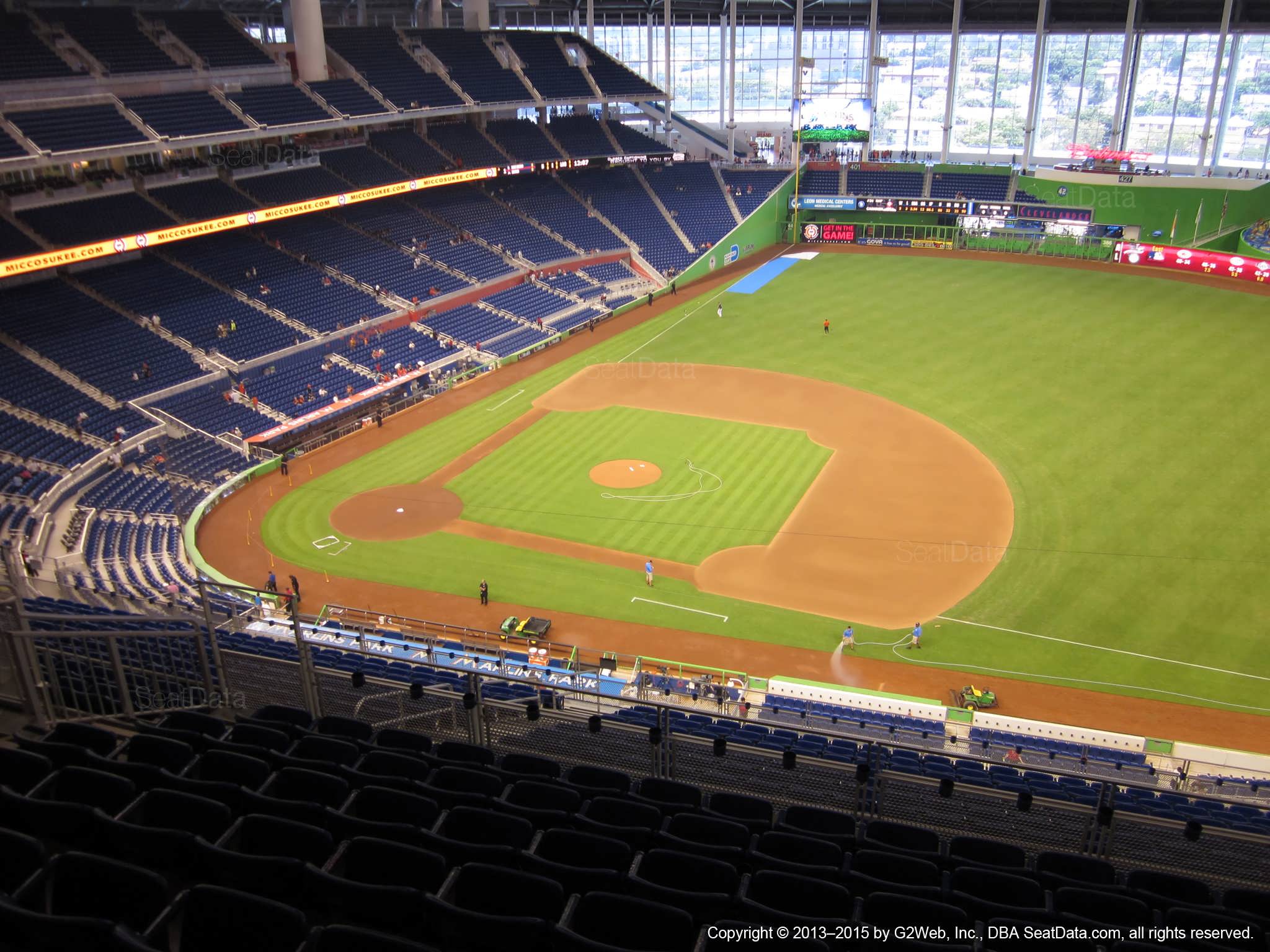 Seat view from section 307 at Marlins Park, home of the Miami Marlins