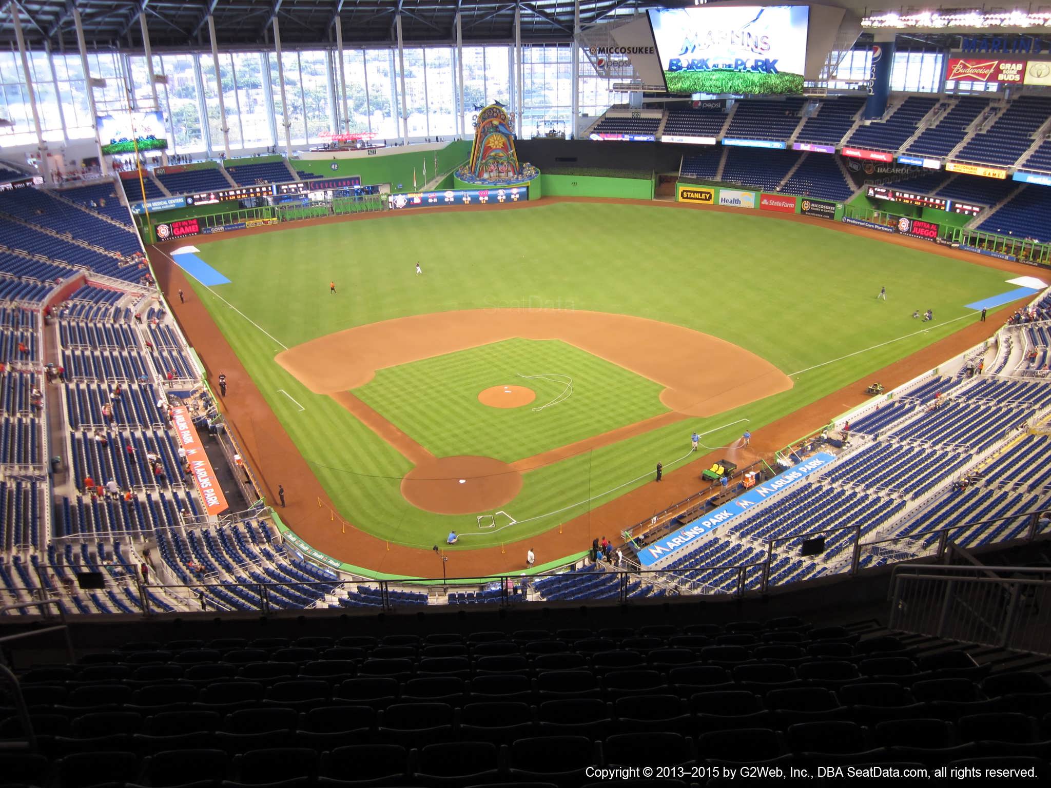 Seat view from section 313 at Marlins Park, home of the Miami Marlins