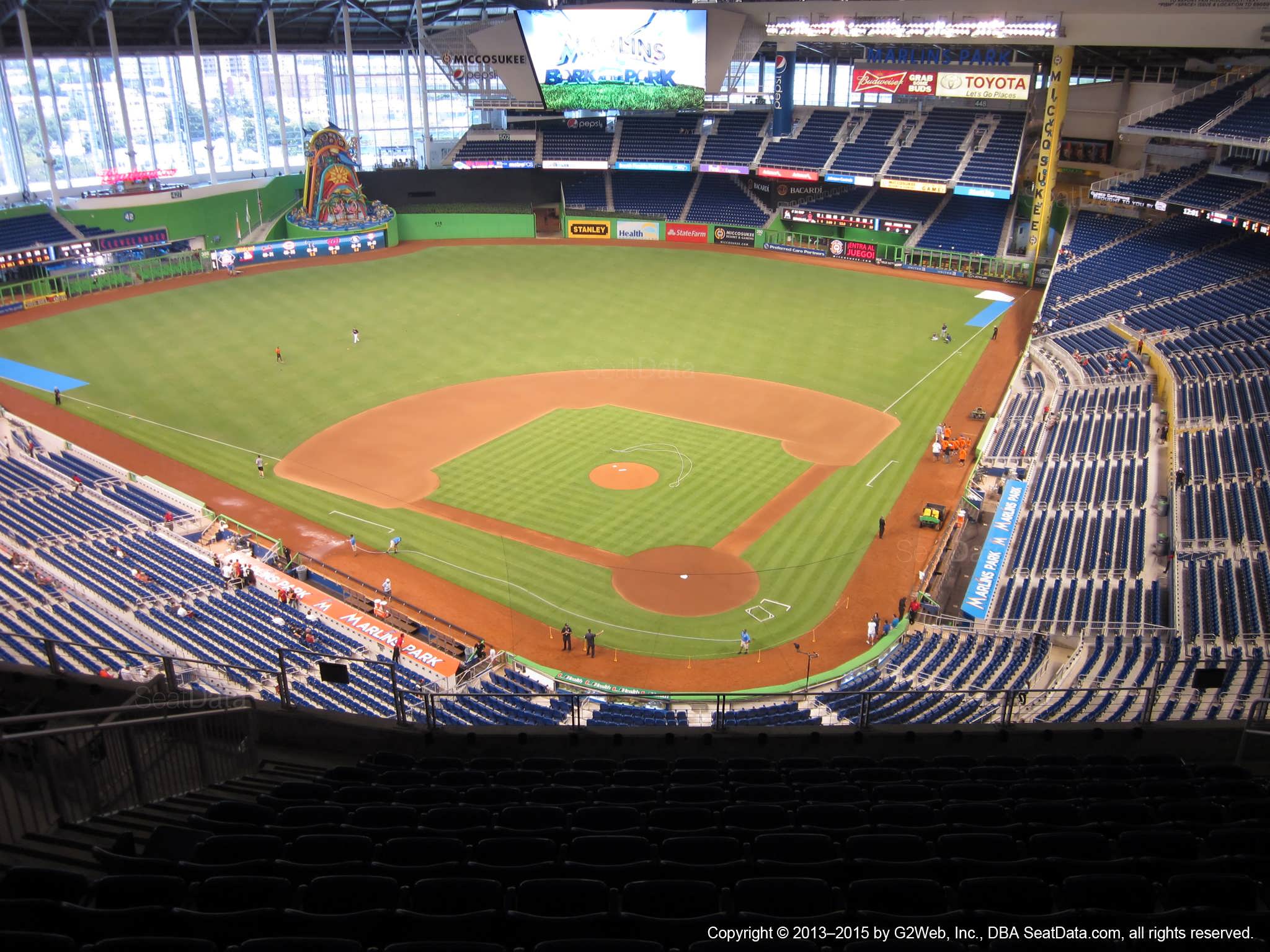 Seat view from section 316 at Marlins Park, home of the Miami Marlins