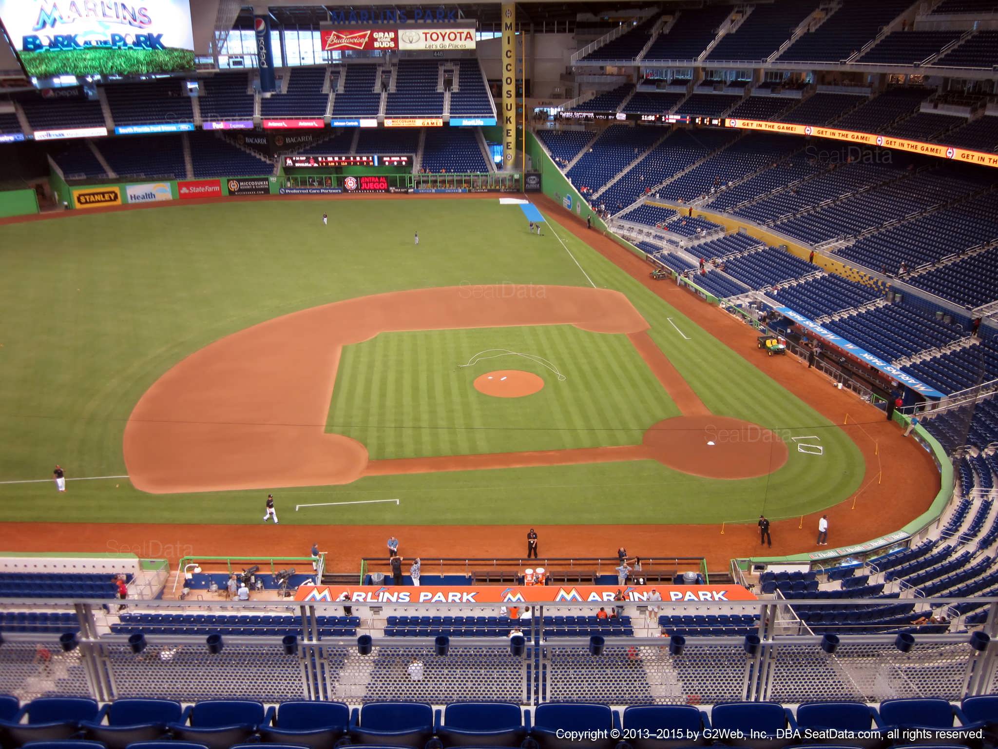 Seat view from section 320 at Marlins Park, home of the Miami Marlins