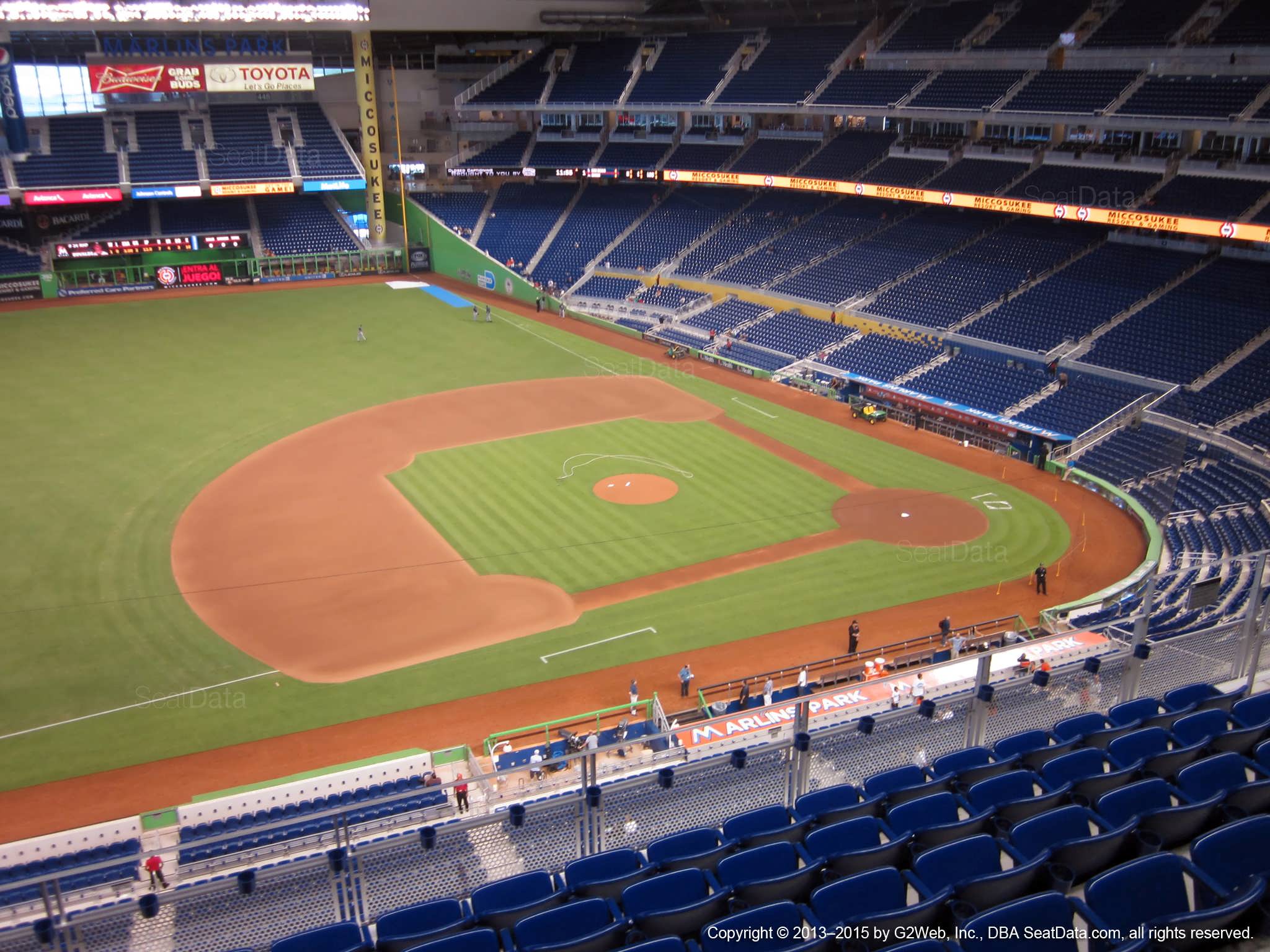 Seat view from section 322 at Marlins Park, home of the Miami Marlins