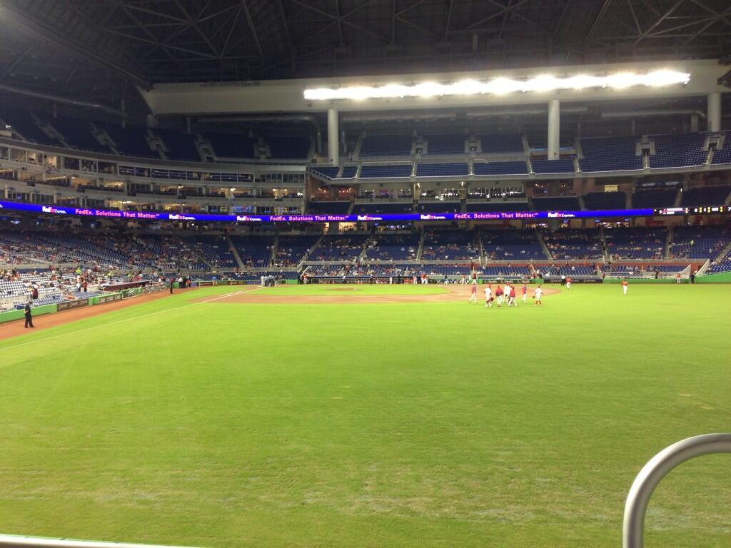 Seat view from section 40 at Marlins Park, home of the Miami Marlins