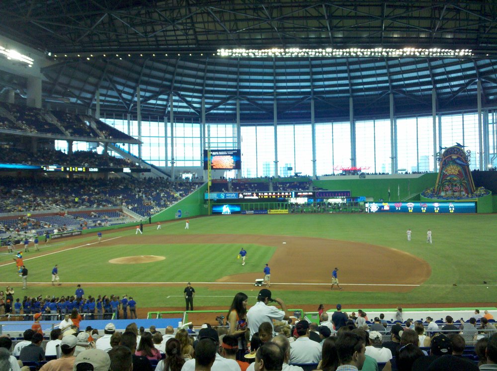 Seat view from section 8 at Marlins Park, home of the Miami Marlins