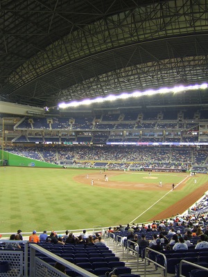 Seat view from section 28 at Marlins Park, home of the Miami Marlins