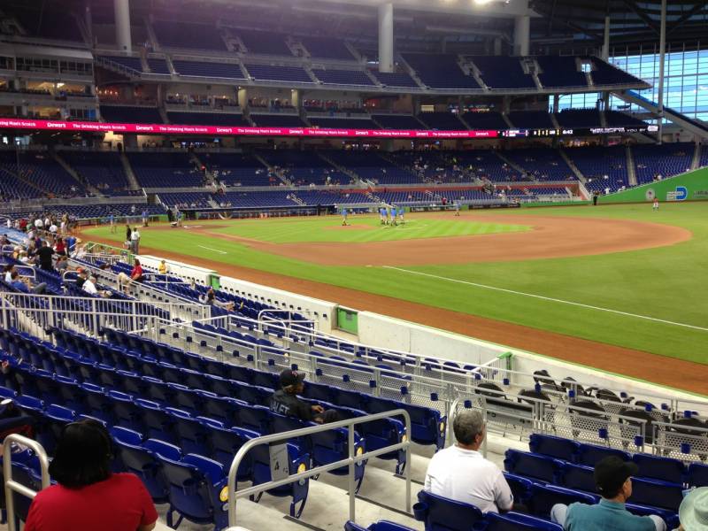 Seat view from section 4 at Marlins Park, home of the Miami Marlins