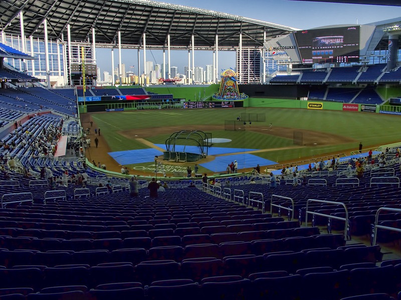 Photo taken from the promenade level seats at Marlins Park. Home of the Miami Marlins.