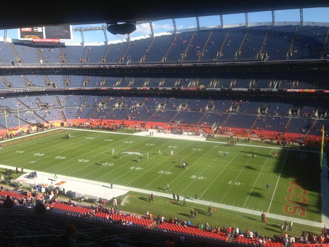 View from the suites at Empower Field at Mile High during a Denver Broncos game.