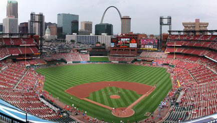 Panorama of Busch Stadium. Home of the St. Louis Cardinals.