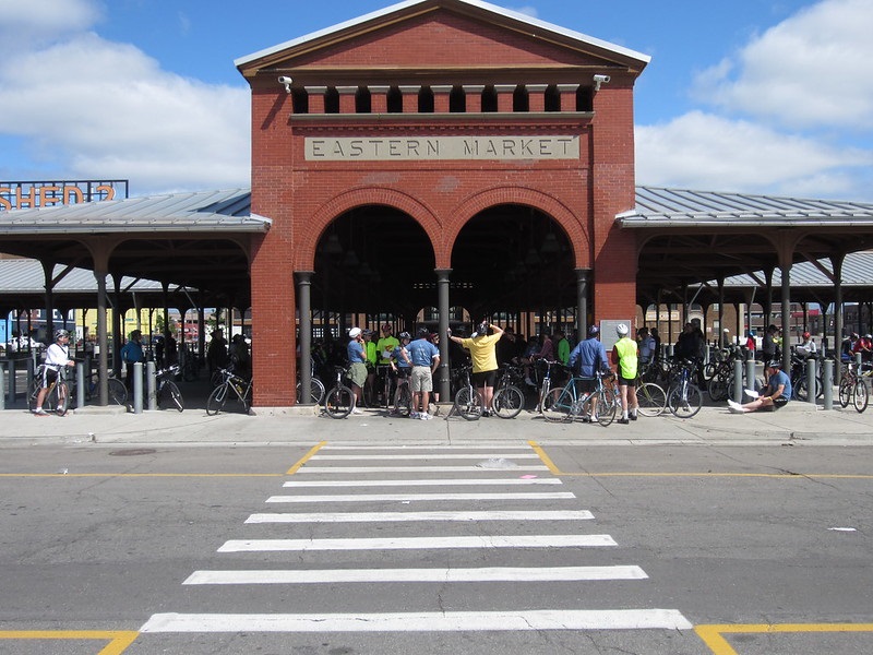 Exterior photo of the Eastern Market in Detroit, Michigan.
