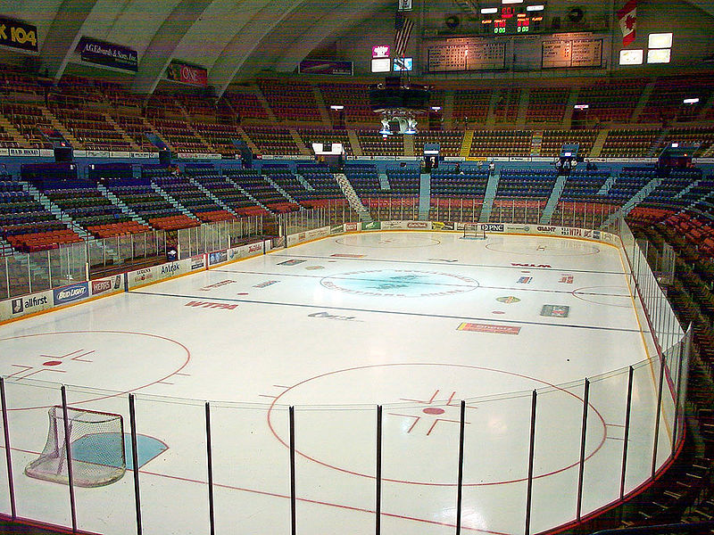 Photo of the ice rink at HersheyPark Arena. Home of the Hershey Bears.