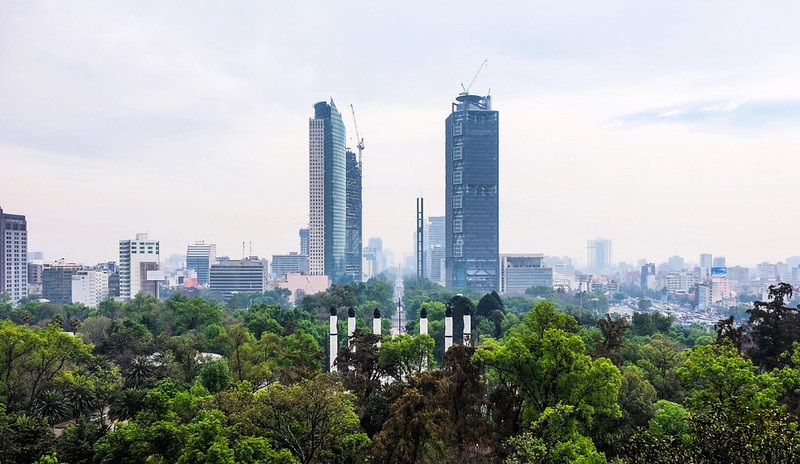 Photo of downtown Mexico City.