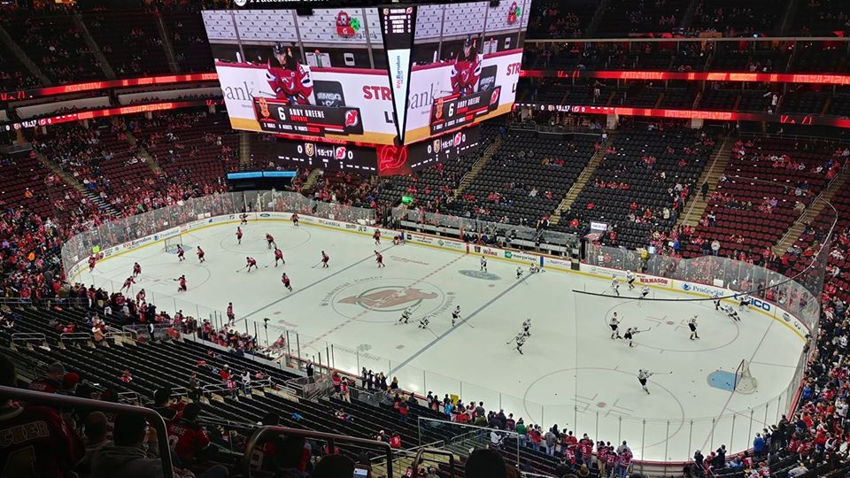 Photo of the new scoreboard at the Prudential Center. Home of the New Jersey Devils.