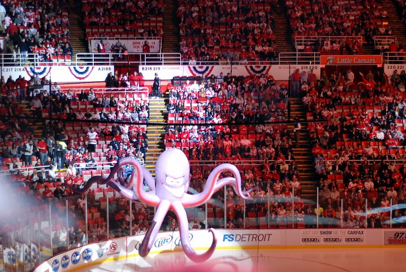 Photo of Al the Octopus at Joe Louis Arena during a Detroit Red Wings home game.