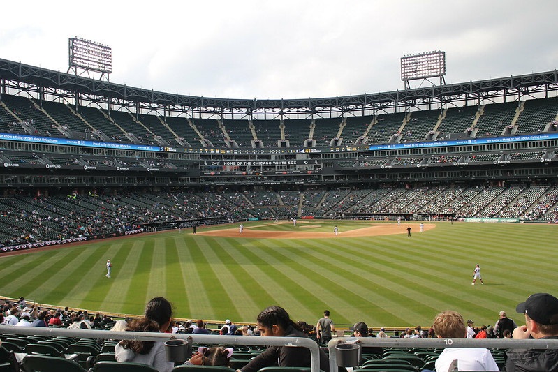 Photo of a poorly attended Chicago White Sox game at Guaranteed Rate Field.