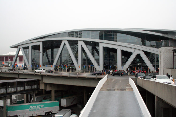 Exterior photo of Philips Arena. Home of the Atlanta Hawks.