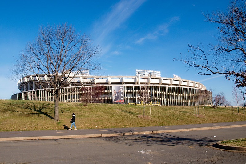 Exterior photo of RFK Stadium. Former home of the Washington Nationals.