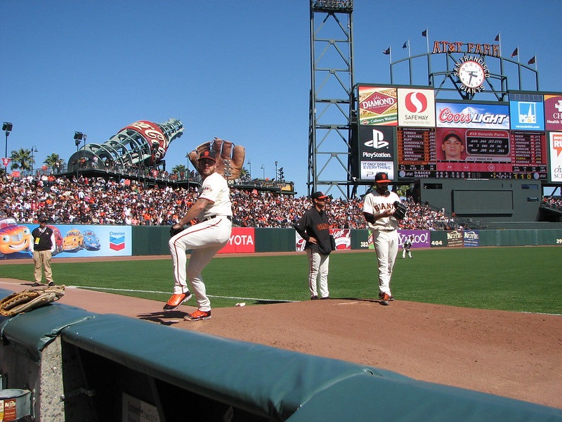 Photo of the San Francisco Giants' bullpen at AT&T Park.