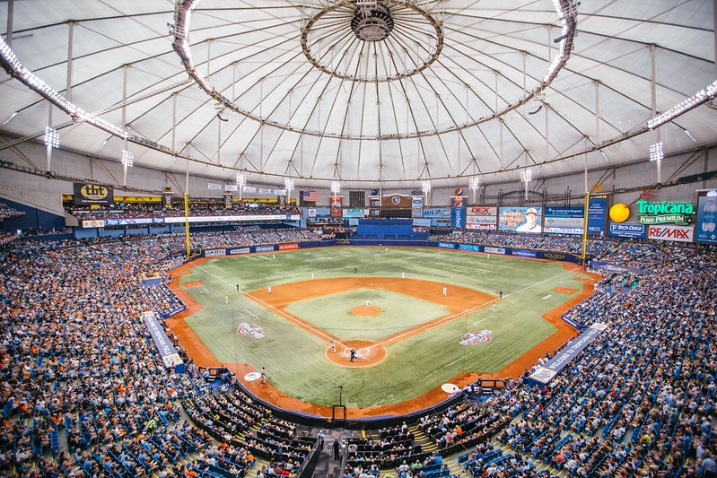 Panorama of Tropicana Field. Home of the Tampa Bay Rays.
