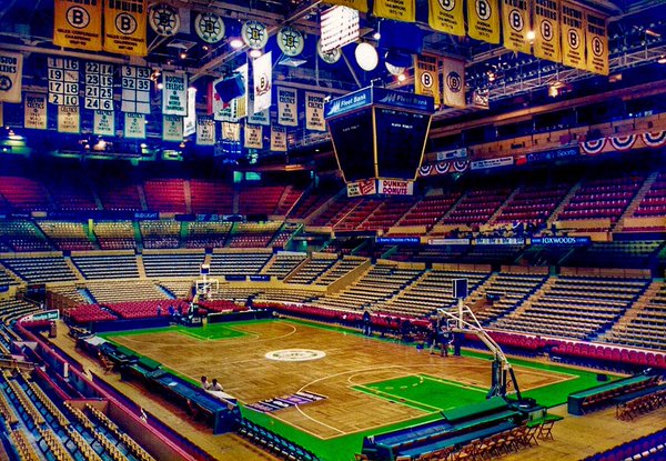 Photo of an empty Boston Garden during the 1990's.