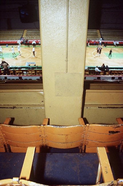 Photo of an obstructed view seat at the Boston Garden.  