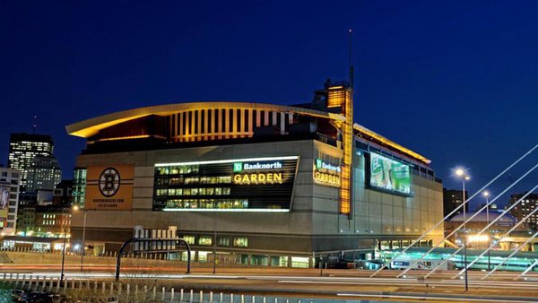 Exterior photo of the TD Garden. Home of the Boston Bruins and Boston Celtics.