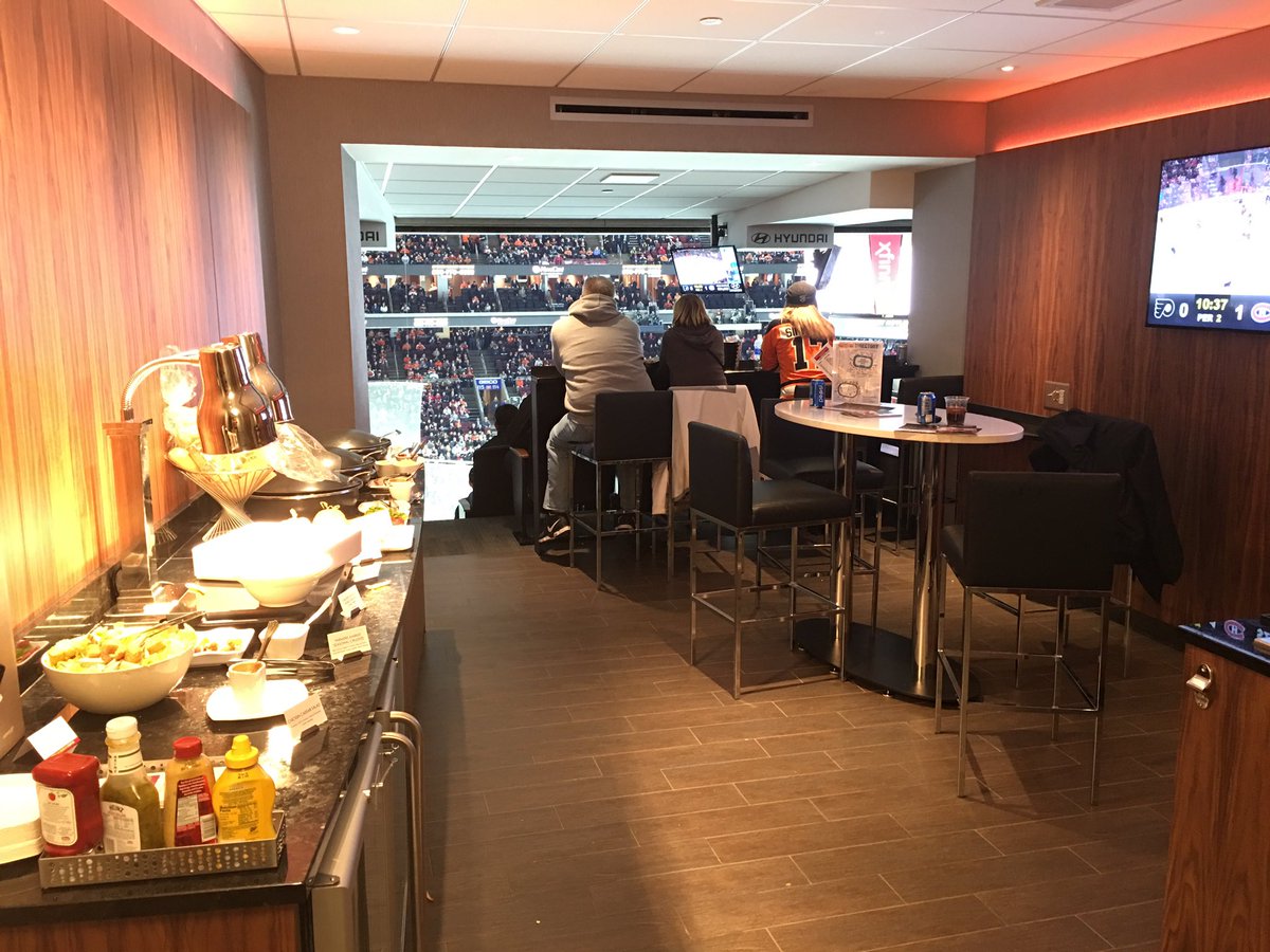 View inside the Luxury Suites at the Wells Fargo Center in Philadelphia