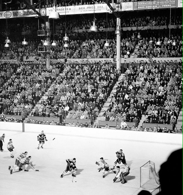 Photo of Montreal Forum taken during the 1940's. 