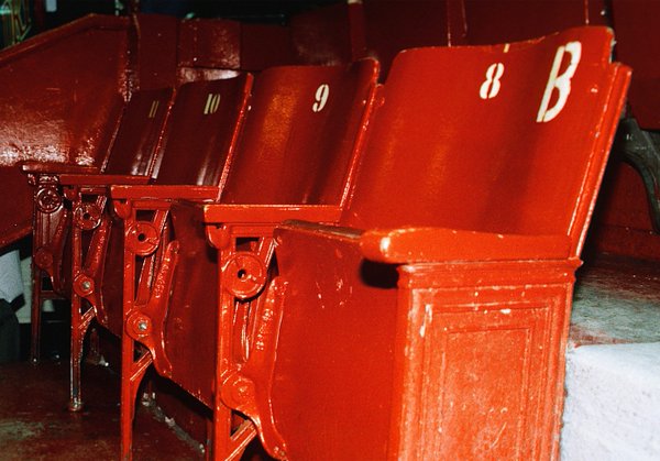 Photo of the old seats at Montreal Forum.