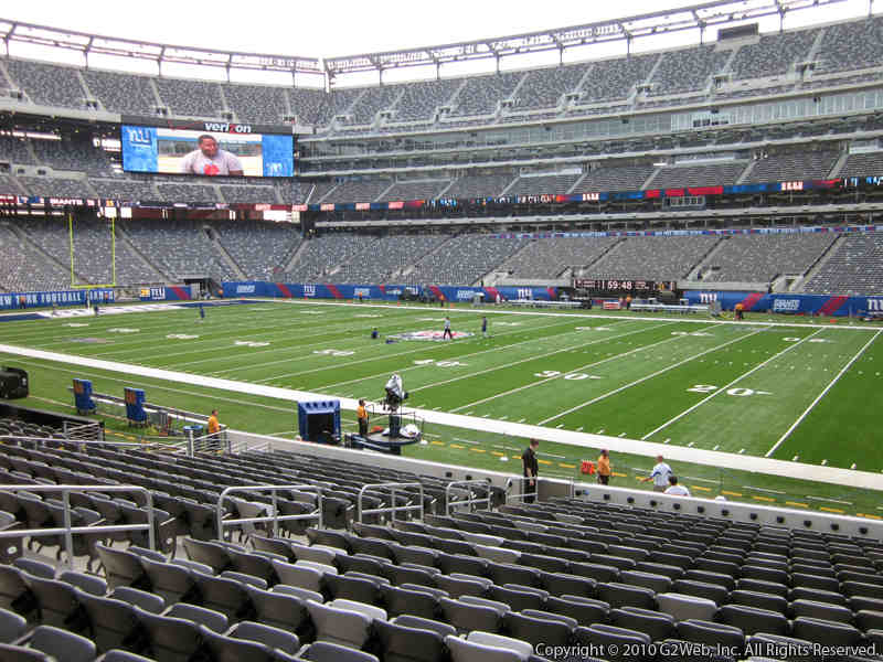 Seat view from section 110 at Metlife Stadium, home of the New York Giants