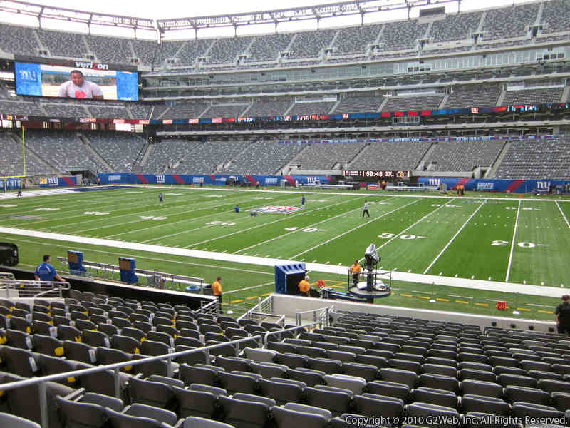 Seat view from section 111A at Metlife Stadium, home of the New York Giants