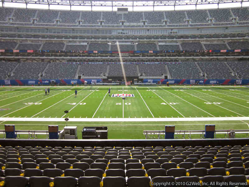 Seat view from section 113 at Metlife Stadium, home of the New York Giants