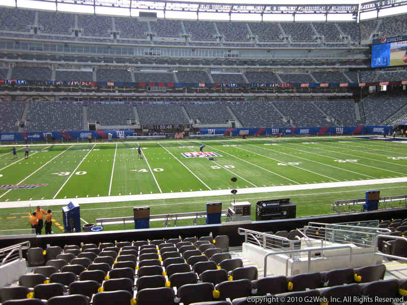 Seat view from section 114 at Metlife Stadium, home of the New York Giants