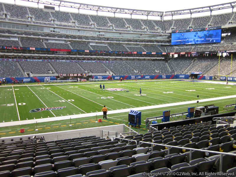 Seat view from section 115A at Metlife Stadium, home of the New York Giants