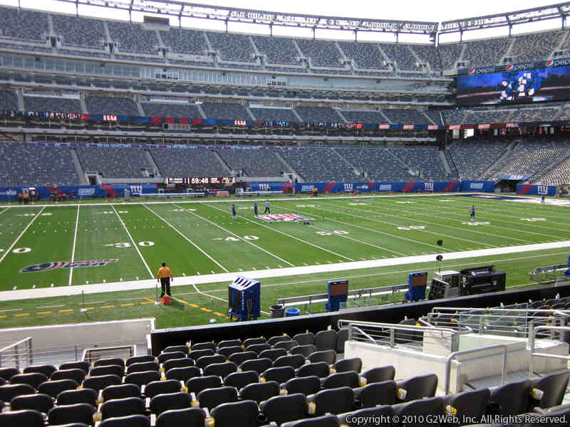 Seat view from section 115C at Metlife Stadium, home of the New York Giants