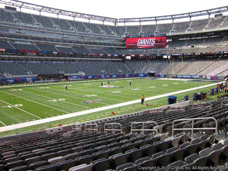 Seat view from section 117 at Metlife Stadium, home of the New York Giants