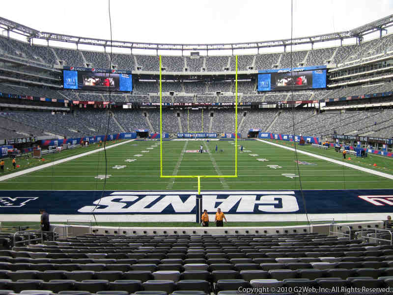 Seat view from section 126 at Metlife Stadium, home of the New York Giants