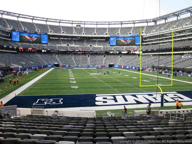Seat view from section 128 at Metlife Stadium, home of the New York Jets