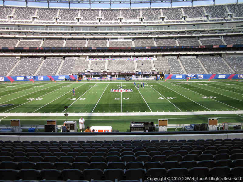 Seat view from section 139 at Metlife Stadium, home of the New York Giants