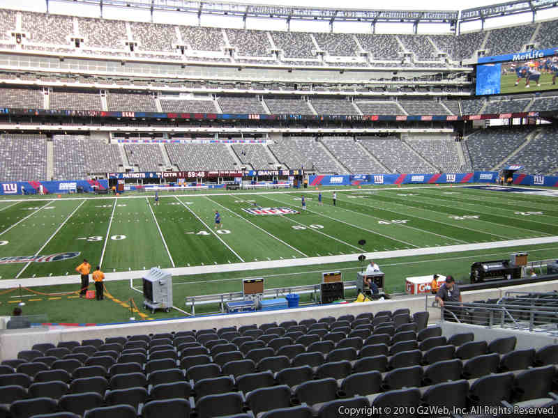 Seat view from section 140 at Metlife Stadium, home of the New York Giants