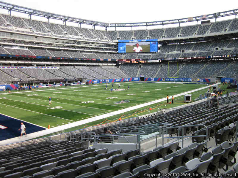Seat view from section 144 at Metlife Stadium, home of the New York Jets