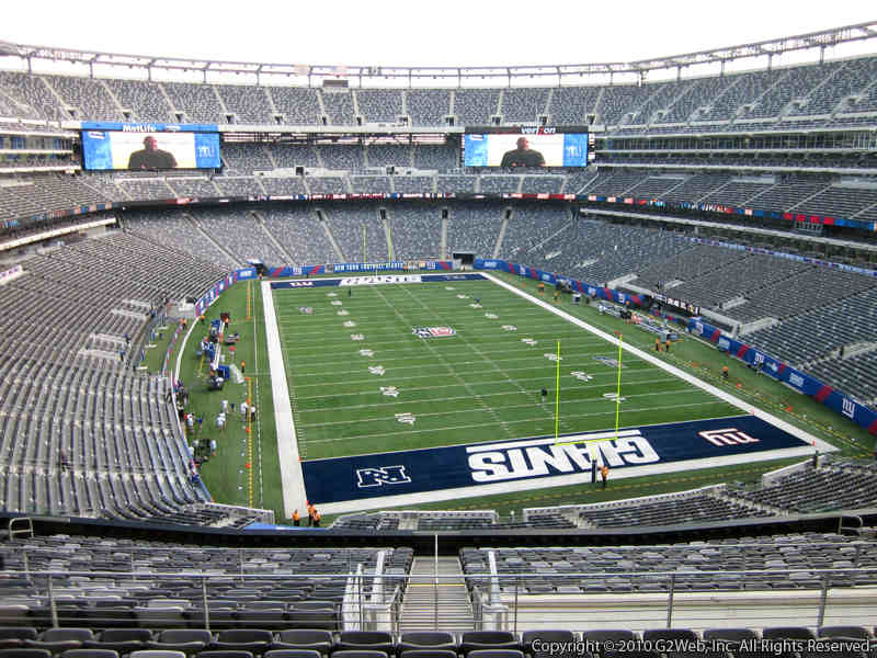 Seat view from section 203B at Metlife Stadium, home of the New York Giants