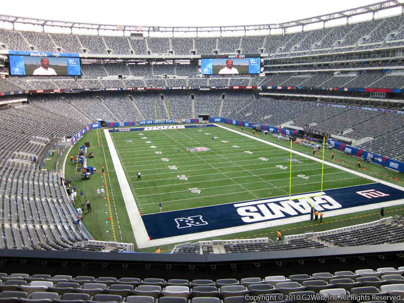 Seat view from section 204 at Metlife Stadium, home of the New York Giants