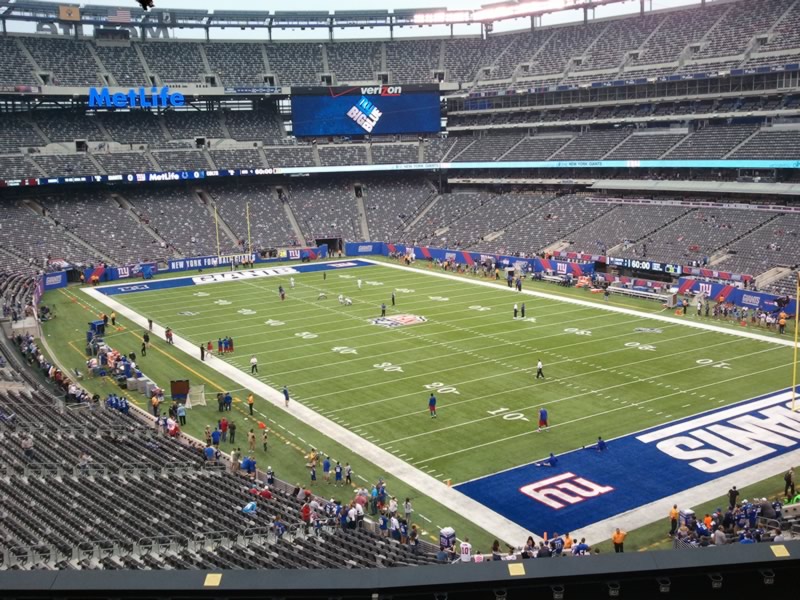 Seat view from section 206 at Metlife Stadium, home of the New York Giants
