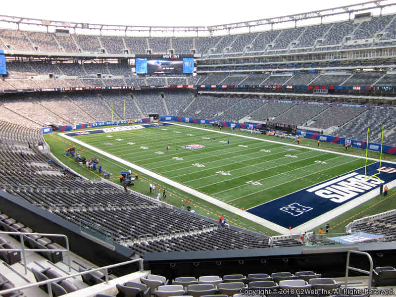 Seat view from section 207A at Metlife Stadium, home of the New York Giants