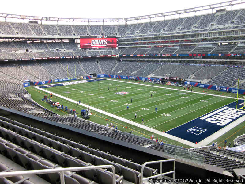 Seat view from section 207C at Metlife Stadium, home of the New York Giants