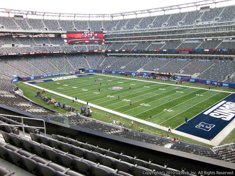 Seat view from section 208 at Metlife Stadium, home of the New York Jets