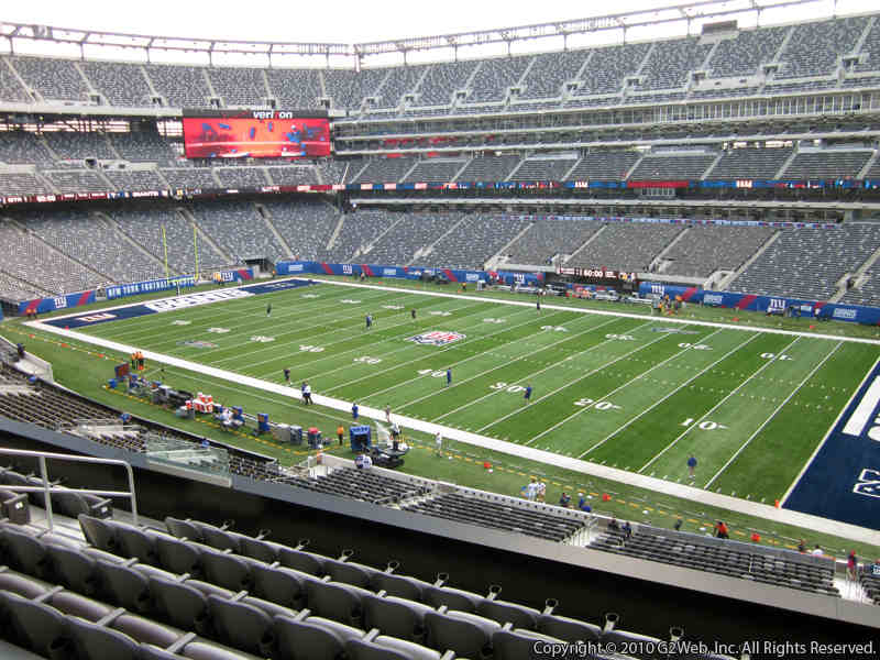 Seat view from section 209 at Metlife Stadium, home of the New York Giants