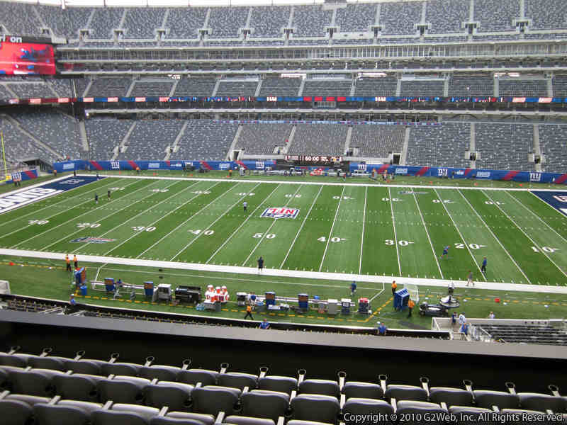 Seat view from section 212 at Metlife Stadium, home of the New York Giants